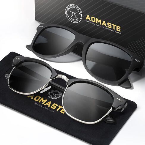 AOMASTE Sunglasses Men/Mens Polarized Sunglasses for Men Women,Classic Semi-Rimless Sun Glasses in Saudi Arabia