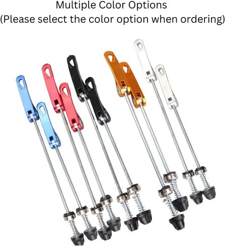 Road Mountain Bicycle MTB Wheel Hub Front and Rear QR Quick Release Skewers Clip Lever Axle 145/185mm, Pair,Multiple Color Options in Saudi Arabia