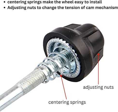 Road Mountain Bicycle MTB Wheel Hub Front and Rear QR Quick Release Skewers Clip Lever Axle 145/185mm, Pair,Multiple Color Options in Saudi Arabia