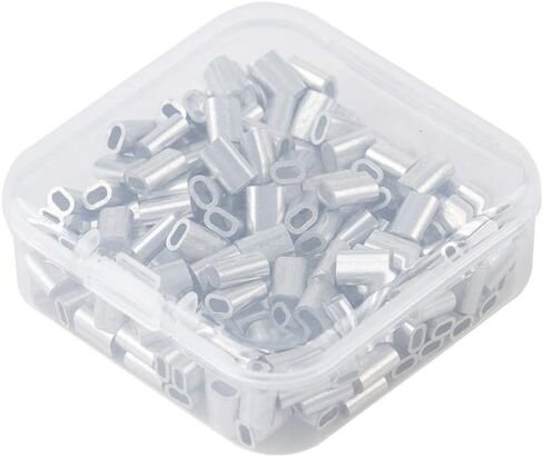 Wire Clamps, 200pcs M1.5 Aluminum Sleeves Clip Single Oval Hole Cable Crimps for 1.5mm Diameter Wire Rope and Cable in Saudi Arabia