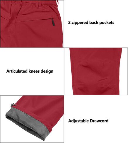 Little Donkey Andy Women's Waterproof Rain Pants Lightweight Breathable Rainproof Pants for Outdoor Hiking Golf in Saudi Arabia
