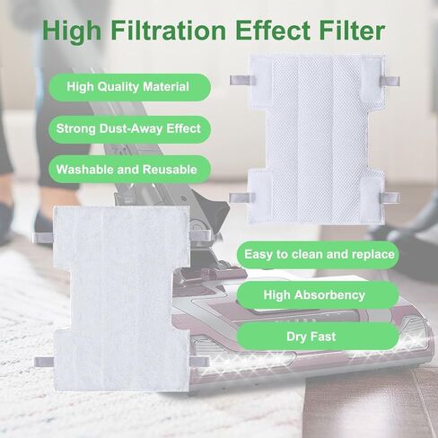 6 قطع من الألياف الدقيقة لاستبدال وسادات فراغ القرش المتوافقة مع غبار صاروخ القرش، الدوار، Navigator Lift-Away Pro، مكانس كهربائية خفيفة للغاية، مناسبة لسلسلة Shark Hv300 in Kuwait