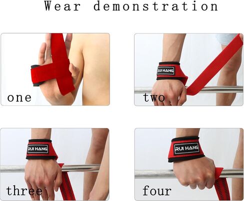 Weightlifting Straps Deadlift Lifting Strap Weight Lifting Gym Wraps Wrist Straps For Weightlifting Men Women Support Heavy Duty Grips Strength Anti-Slip in Saudi Arabia