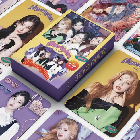بطاقات صور KPOP ITZY 55 قطعة من ألبوم صور خوارزمية ITZY، بطاقات معجبين ITZY، بضائع البطاقات البريدية، بطاقة بريدية KPOP لمحبي ابنة ITZY، بطاقة لومو in Saudi Arabia