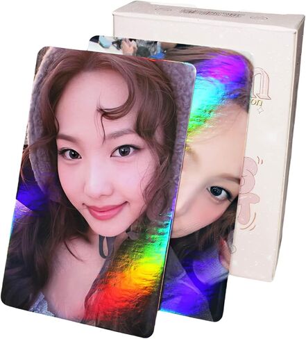 NAYEON Photocards TWICE NAYEON Laser Photocards 50 قطعة NAYEON Holo Effect Lomo Cards هدية لمحبي NAYEON Kpop Gift Set هدية عيد ميلاد للفتيات والفتيان in Saudi Arabia