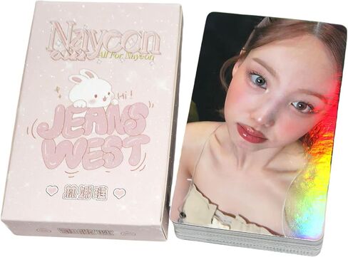 NAYEON Photocards TWICE NAYEON Laser Photocards 50 قطعة NAYEON Holo Effect Lomo Cards هدية لمحبي NAYEON Kpop Gift Set هدية عيد ميلاد للفتيات والفتيان in Saudi Arabia