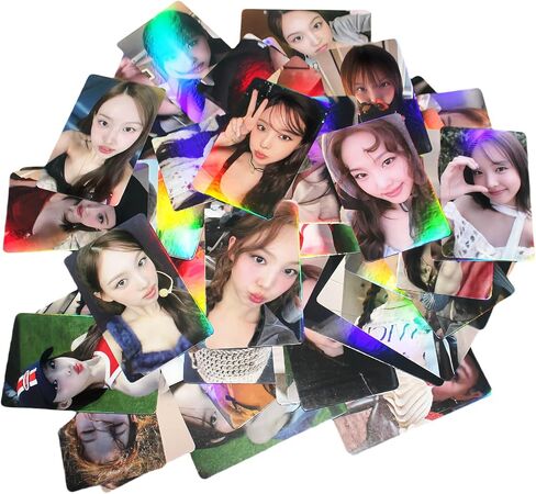 NAYEON Photocards TWICE NAYEON Laser Photocards 50 قطعة NAYEON Holo Effect Lomo Cards هدية لمحبي NAYEON Kpop Gift Set هدية عيد ميلاد للفتيات والفتيان in Saudi Arabia