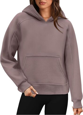 OFEEFAN Hoodies for Womens Sweatshirt Cropped Fall Fashion 2024 Outfits Trendy Fleece Pullover Long Sleeve Tops in Saudi Arabia