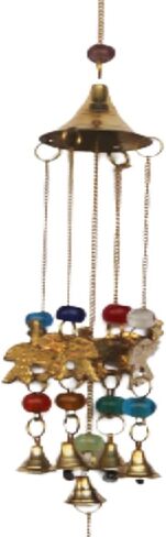 Handicrafts Handmade Multicolor Home & Room Decorative String Wall & Door Hangings with Beads & Brass Bell for Home Decoration & Gifting Purpose (Elephant-Bell) in Kuwait