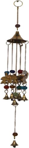 Handicrafts Handmade Multicolor Home & Room Decorative String Wall & Door Hangings with Beads & Brass Bell for Home Decoration & Gifting Purpose (Elephant-Bell) in Kuwait