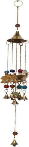 Handicrafts Handmade Multicolor Home & Room Decorative String Wall & Door Hangings with Beads & Brass Bell for Home Decoration & Gifting Purpose (Elephant-Bell) in Kuwait