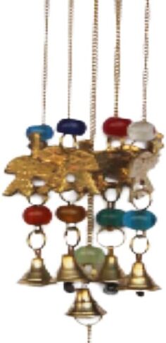 Handicrafts Handmade Multicolor Home & Room Decorative String Wall & Door Hangings with Beads & Brass Bell for Home Decoration & Gifting Purpose (Elephant-Bell) in Kuwait