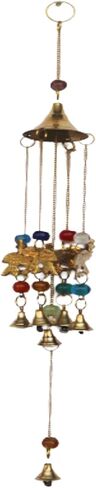 Handicrafts Handmade Multicolor Home & Room Decorative String Wall & Door Hangings with Beads & Brass Bell for Home Decoration & Gifting Purpose (Elephant-Bell) in Kuwait