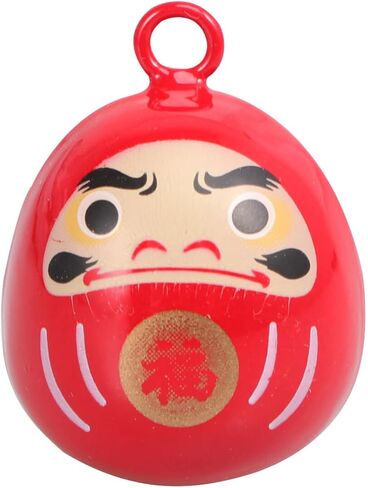 POPETPOP Japanese Bell Pendant- Japanese Style Good Luck Charm Hanging Daruma Water Bell Small Daruma Bell Accessories for DIY Craft Purse Fortune Bag Keychains Decor in Saudi Arabia