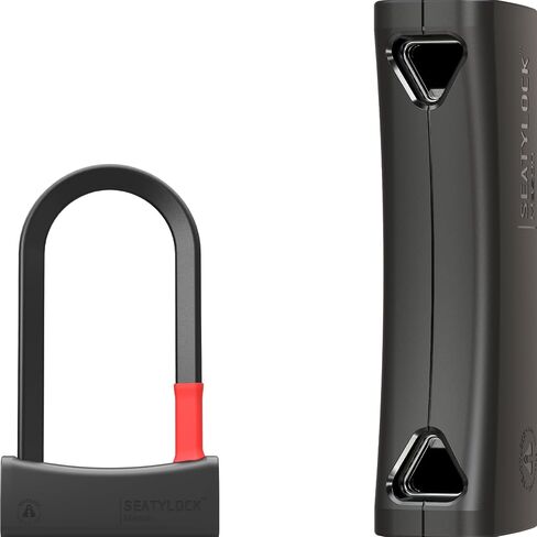 Seatylock Mason Bike U Lock - Patented Heavy Duty Anti Theft Diamond Secure ULock - Ultra Security Bicycle Safety Tool with Keys for City Electric or Mountain Bikes and Scooters (5.5 Inch) in Saudi Arabia