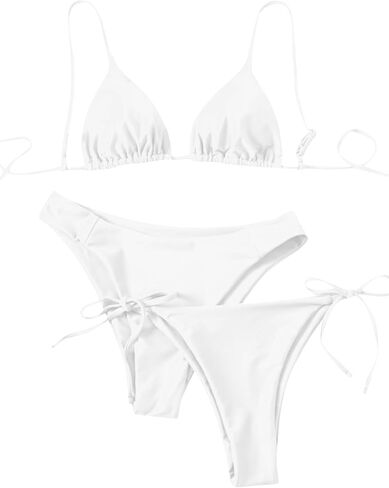 OPOIPIN Women's Tie Side Triangle Top String Sexy Swimsuit Bathing Suit Two Piece Bikinis Sets in Saudi Arabia