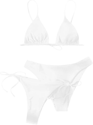 OPOIPIN Women's Tie Side Triangle Top String Sexy Swimsuit Bathing Suit Two Piece Bikinis Sets in Saudi Arabia