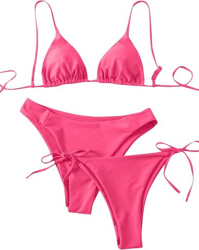 OPOIPIN Women's Tie Side Triangle Top String Sexy Swimsuit Bathing Suit Two Piece Bikinis Sets in Saudi Arabia