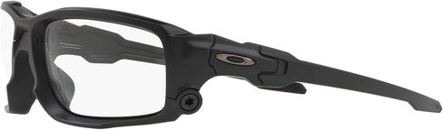 Oakley SI Men's OO9329 SI Ballistic Shocktube Round Sunglasses, Matte Black/Clear & Grey, 61 mm in Saudi Arabia