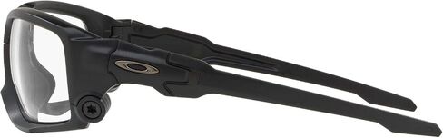 Oakley SI Men's OO9329 SI Ballistic Shocktube Round Sunglasses, Matte Black/Clear & Grey, 61 mm in Saudi Arabia