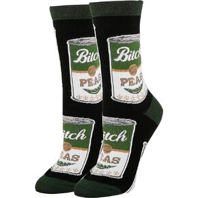 ooohyeah Women's Novelty Crew Socks for Adult Humor, Fun Funny Crazy Silly Cool Socks, Fits Women's Shoe Size 5-10