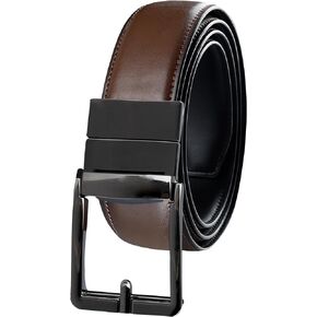 Men's Two-in-one Reversible Custom Fit Easy Adjust Compression Buckle Belt