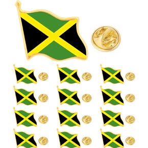 CINFAC 12/25/50/100pcs small Jamaica Flag lapel pin Jamaican flag pins badge bulk