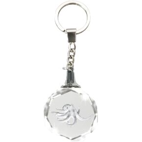 Deluxebase Crystal Silhouette Keychains - Octopus from Crystal Glass Animal Keyring for Women, Men, Boys and Girls., Clear, M