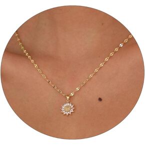 VIROMY Pendant Necklaces for Women 14k Gold Plated Dainty Gold Necklace for women Trendy Silver Long Necklace for Women Minimalist Jewelry