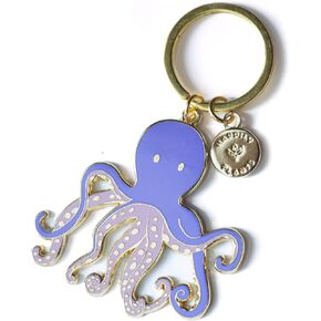 HAPPILY PLANTS Cute Octopus Keychain, Sea Gifts, Ocean Beach Purple Keychain Accessories for Women, Octopus Backpack Key Charm Jewelry