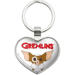 GRAPHICS & MORE Gremlins Gizmo Logo Keychain Heart Love Metal Key Chain Ring