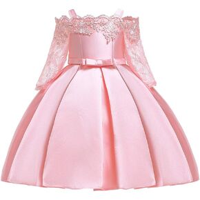 KISSOURBABY Girls Dresses Flower Girl Dress Formal Pageant Ruffles Tutu Dress Size 3-10 Years