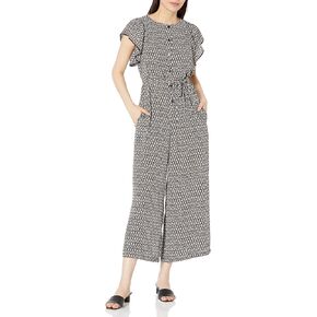 Max Studio womens Crepe Flutter Sleeve JumpsuitJumpsuit