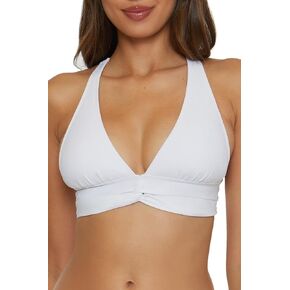 Women's Standard Twist Front Halter Bikini Top, Adjustable, Tie Back, Swimwear Separates