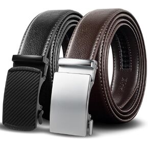 Truyis Gurzita حزام السقاطة، 2 حزمة، أحزمة سقاطة جلدية للرجال، أحزمة نقر مريحة قابلة للتعديل للرجال in Kuwait