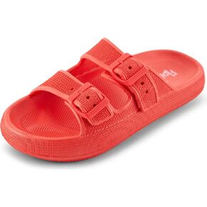 Floopi Womens Slides with Cloud Support, Slides for Women Non Slip Bathroom Shower Sandals for Women with Indoor & Outdoor Anti-Skid Soles.