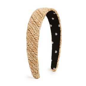 Lele Sadoughi Women's Raffia Bessette Headband, Natural, Tan, One Size