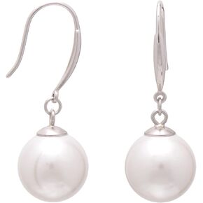 Paialco 925 Sterling Silver Simulated Faux Pearl Earrings Dangle Balls