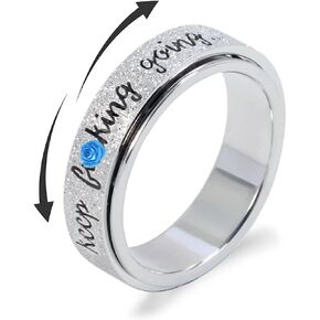 DAILI Unisex Spinner Ring, Stainless Steel Ring for Anxiety Inspirational Fidget Ring for Women Men Size 6 to 10 in Kuwait