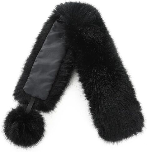 Fur Story Women's Faux Fur Scarf Ladies Winter Warm Neck Wraps Fashion Scarf Scarves for Women in Saudi Arabia