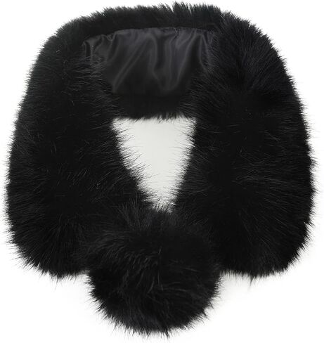 Fur Story Women's Faux Fur Scarf Ladies Winter Warm Neck Wraps Fashion Scarf Scarves for Women in Saudi Arabia