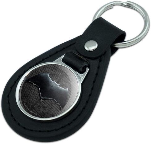 GRAPHICS & MORE Black Leather Justice League Movie Batman Logo Keychain in Saudi Arabia