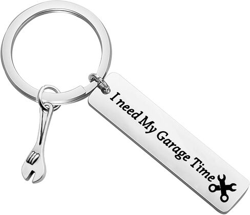 Zuo Bao Funny Mechanic Gift Car Mechanician Keychain I Need My Garage Time Jewelry Car Repair Keychain for Car Enthusiast in Saudi Arabia