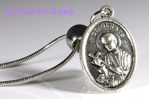 Saint Gerard Necklace - 100% Stainless Steel Chain Fertility Bracelets and Gifts for Women St. Gerard Medal to go with your Prayer Card and to accompany your Ava Fertility Bracelet in Saudi Arabia