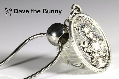 Saint Gerard Necklace - 100% Stainless Steel Chain Fertility Bracelets and Gifts for Women St. Gerard Medal to go with your Prayer Card and to accompany your Ava Fertility Bracelet in Saudi Arabia