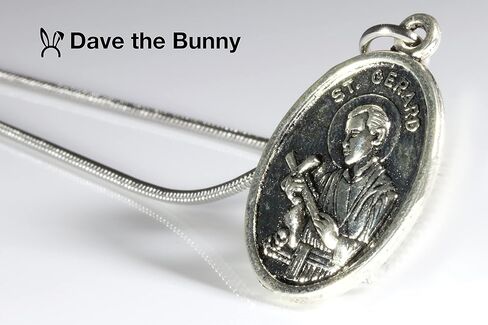 Saint Gerard Necklace - 100% Stainless Steel Chain Fertility Bracelets and Gifts for Women St. Gerard Medal to go with your Prayer Card and to accompany your Ava Fertility Bracelet in Saudi Arabia