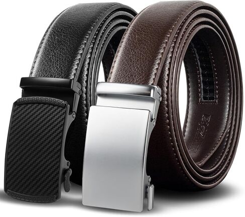 Truyis Gurzita حزام السقاطة، 2 حزمة، أحزمة سقاطة جلدية للرجال، أحزمة نقر مريحة قابلة للتعديل للرجال in Kuwait