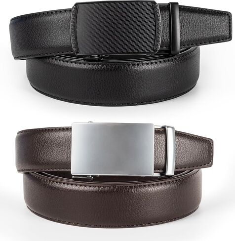 Truyis Gurzita حزام السقاطة، 2 حزمة، أحزمة سقاطة جلدية للرجال، أحزمة نقر مريحة قابلة للتعديل للرجال in Kuwait