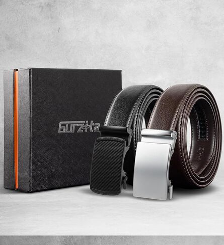 Truyis Gurzita حزام السقاطة، 2 حزمة، أحزمة سقاطة جلدية للرجال، أحزمة نقر مريحة قابلة للتعديل للرجال in Kuwait