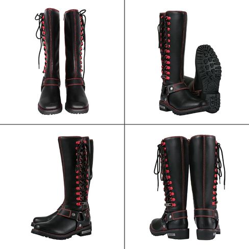 Women's Knee-High Fashion Boots, Comfortable Low Heel Mid Calf Flat Boots for Ladies. in Saudi Arabia